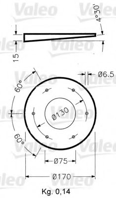 VALEO 040025 Holder, rotating beacon